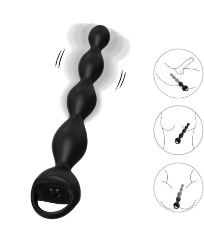 VIBRADOR DEDAL Vibromasseur avec plug anal, double stimulation simultanée.