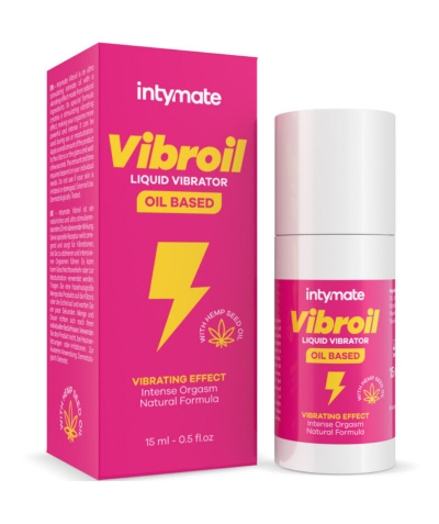 VIBROIL Huile intime naturelle avec une vibration intense. stimulant.