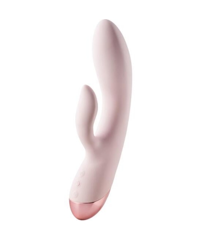 VIVRE DUO Vibromasseur double en silicone avec stimulateur clitoridien.