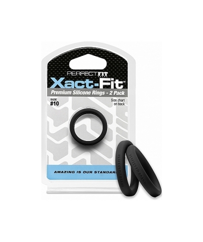 ANILLOS CON DIFERENTES MEDIDAS Xact-fit pack de 2 anneaux silicone 11cm - noir