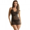 BABYDOLL  BRETELLES EN DENTELLE RÉGLABLES NOIR L/XL