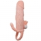 BRAVE MAN FUNDA PENE ANAL Y CLITORIS VIBRADOR 16.5 CM NATURA