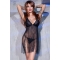 CR-4462 BABYDOLL AND THONG BLACK nº6