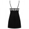 OBSESSIVE SHARLOTTE CHEMISE AND THONG BLACK nº10