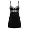 OBSESSIVE SHARLOTTE CHEMISE AND THONG BLACK nº2