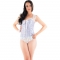 Caramel nuit - ensemble corset avec string assorti + menotte