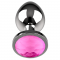 CHIC DESIRE -  PLUG ANAL METAL COULEUR ROSE TAILLE L 4 X 9CM