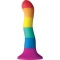 Gode en silicone couleurs fierté édition 15cm