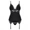 OBSESSIVE 810-COR CORSET AND THONG BLACK nº4