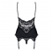 OBSESSIVE 810-COR CORSET AND THONG BLACK nº5