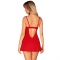 INGRIDIA CHEMISE & STRING ROUGE M/L nº1