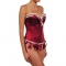 Corset persefone grenat avec string