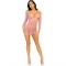 Leg avenue - mini robe résille et dentelle - rouge