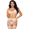 Leg avenue soutien-gorge, porte-jarretelles et string - blan