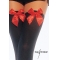 Leg avenue bas opaques noir avec noeud rouge