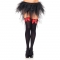 Leg avenue bas opaques noir avec noeud rouge