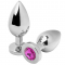 BOUCHON ANAL METALHARD DIAMANT ROSE MOYEN 7.62CM