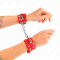 BRACELETS AVEC DOUBLE LIGNE DE CLOUS RÉGLABLES ROUGE nº2