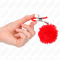 PINCE A METON BOULE FAUSSE FOURRURE ROUGE 6 CM nº3