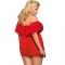 QUEEN PLUS - ROBE COURTE + STRING ROUGE nº2