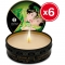 Bougie de massage Shunga au thé vert 6 x 30 ml