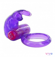 Bague vibrante en silicone lilas