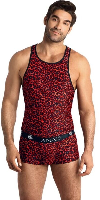 ANAIS MEN  WILD T-shirt en lingerie rouge moulante et sensuelle