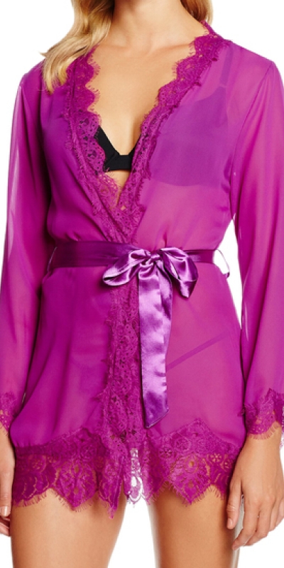 BATA CON TANGA A JUEGO Robe de chambre charm rose fuchsia