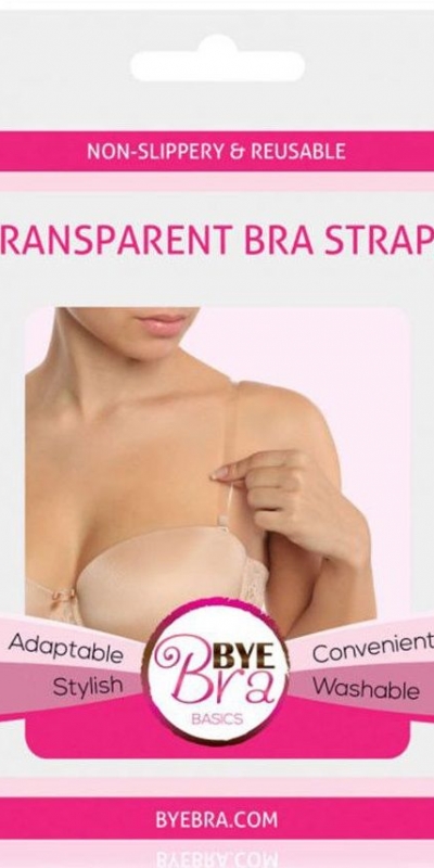 BYE-BRA  FLEXIBLE Bretelles de soutien-gorge transparentes pour montrer sans bretelles.