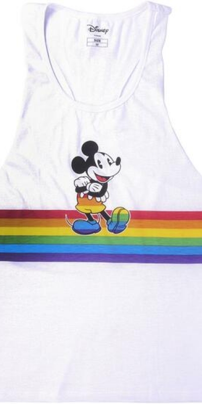 CAMISETA TIRANTES SINGLE JERSE Débardeur blanc sans manches de conception disney