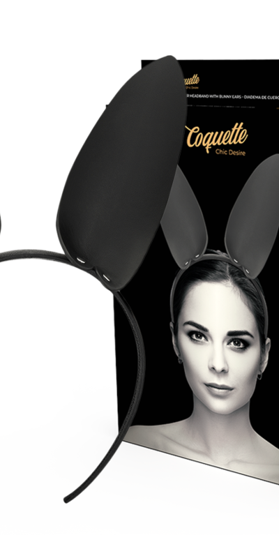 CHIC DESIRE 0 Diadème avec des oreilles de lapin en cuir