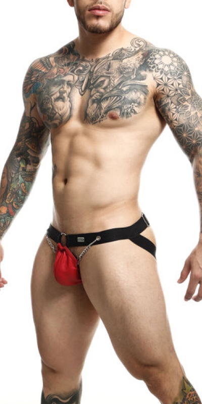 CHAIN JOCKSTRAP RED Vêtement de sport masculin et sensuel avec support