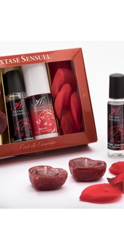 KIT EXTASE SENSUEL Coffre de tentation rouge