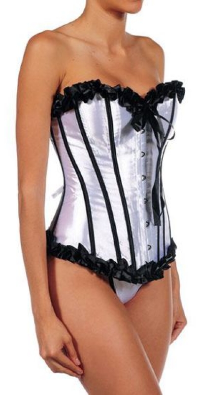 INTIMAX IRENE Corset blanc avec string