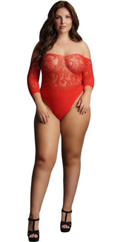 BODY ESCOTE BARCO ROJO Le desir teddy sans crotchles avec strass - rouge