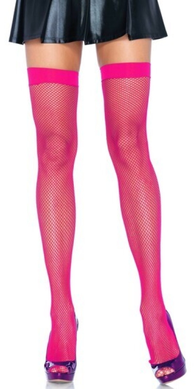 LEG AVENUE NEON Filet en nylon rose néon