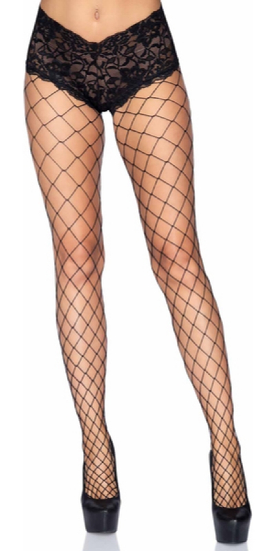 LEG AVENUE GARTER Leg avenue pantalon en résille avec short en dentelle