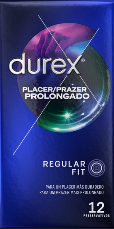 DUREX PLACER PROLONGADO Préservatifs avec crème retardatrice pour plus de plaisir