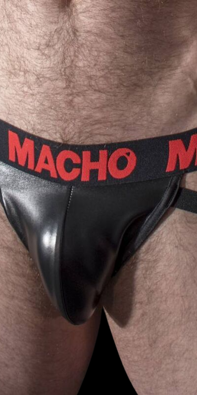 MACHO  BOOST Lingerie sexy jockstrap rouge, jaune, blanc. sensuel.