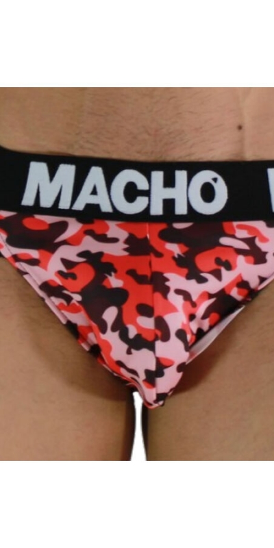 MACHO - MX28MR JOCK MILITAR RO Jockstrap anatomique, lycra-élasthanne, soutien et confort