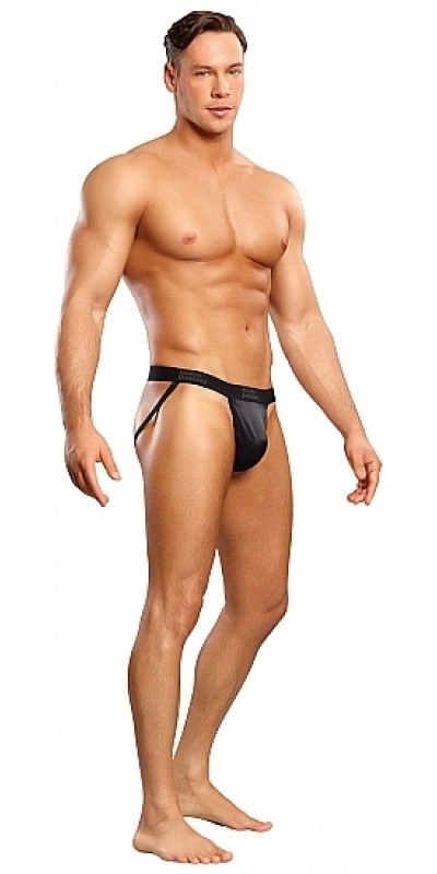 MALE POWER JOCK Suspension noire satinée