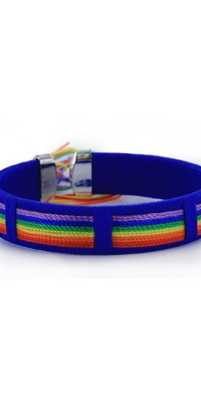 PULSERA 6 HILOS BANDERA LGBT+ Bracelet coloré affichant la fierté lgbt+