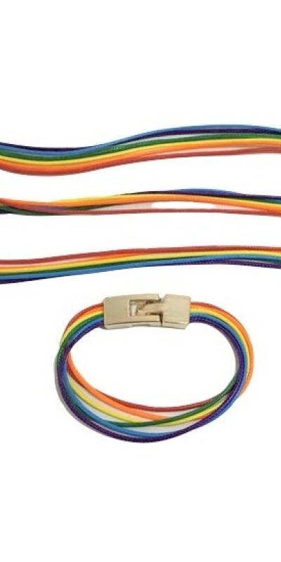 PULSERA CUERDA COLORES BANDERA Bracelet tressé avec les couleurs du drapeau lgbt.