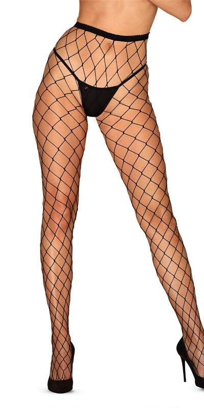 S812 MEDIAS CUERPO DE RED S/M/ Collants à larges mailles pour des occasions sensuelles.