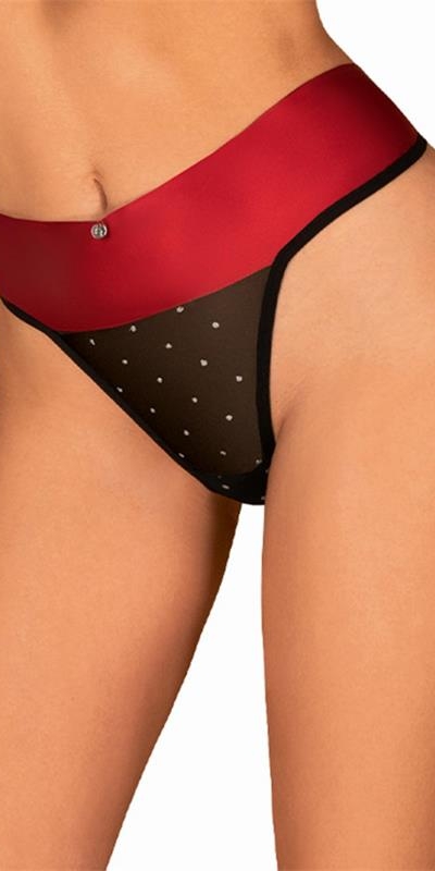 TANGA LAZO SEDUCTOR  String en dentelle séduisante avec des détails scintillants.