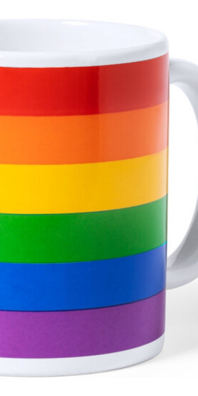 BANDERA LGTBI+ TAZA Vibromasseur en silicone rainbow pour la stimulation sexuelle.