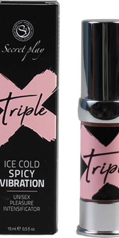 TRIPLE X Gel qui combine les vibrations froides, épicées et unisexes