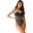 Body de lingerie noir avec armatures et diamants