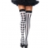 Collants d'arlequin en noir et blanc.