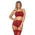 Ensemble de lingerie rouge sensuelle, taille s/m ajustable.